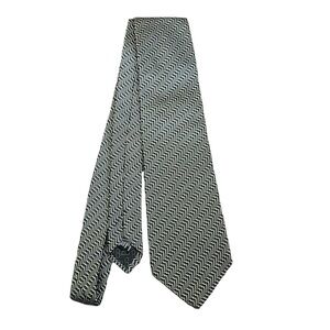 BALLY 100% Silk yellow blue and black mens tie